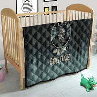 Bigfoot Wilderness Solitude Quilt Cryptid Forest Graphic In Distressed Vintage Style