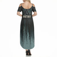 Bigfoot Wilderness Solitude Summer Maxi Dress Cryptid Forest Graphic In Distressed Vintage Style