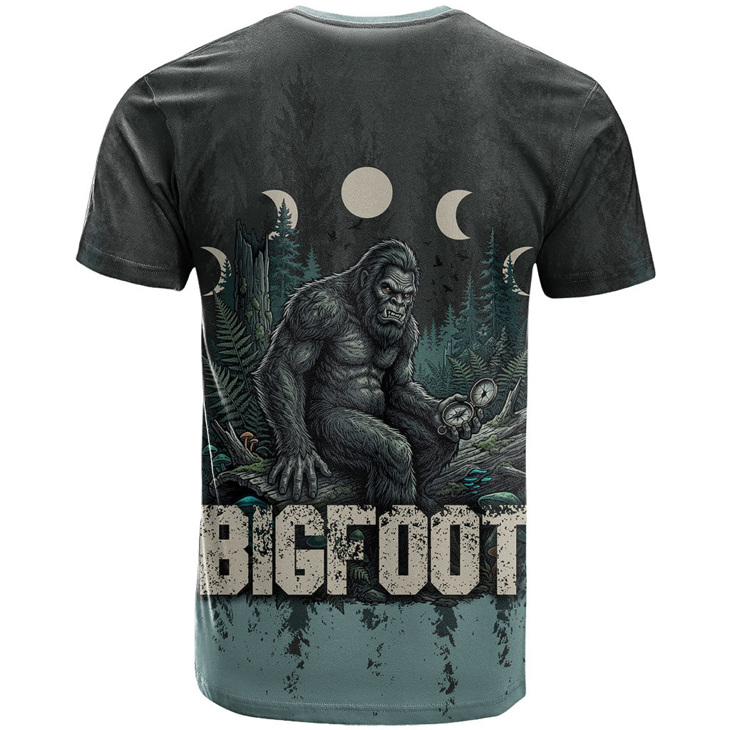 Bigfoot Wilderness Solitude T Shirt Cryptid Forest Graphic In Distressed Vintage Style