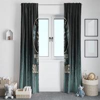 Bigfoot Wilderness Solitude Window Curtain Cryptid Forest Graphic In Distressed Vintage Style
