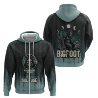 Bigfoot Wilderness Solitude Zip Hoodie Cryptid Forest Graphic In Distressed Vintage Style