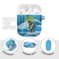 Bigfoot Sasquatch I'd Rather Be Fishing AirPods Case Funny Angler Humorous Outdoors Graphic Art