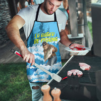 Bigfoot Sasquatch I'd Rather Be Fishing Apron Funny Angler Humorous Outdoors Graphic Art
