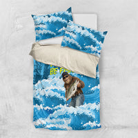 Bigfoot Sasquatch I'd Rather Be Fishing Bedding Set Funny Angler Humorous Outdoors Graphic Art