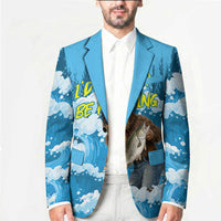 Bigfoot Sasquatch I'd Rather Be Fishing Blazer Funny Angler Humorous Outdoors Graphic Art
