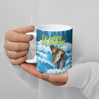 Bigfoot Sasquatch I'd Rather Be Fishing Ceramic Mug Funny Angler Humorous Outdoors Graphic Art