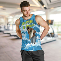 Bigfoot Sasquatch I'd Rather Be Fishing Men Tank Top Funny Angler Humorous Outdoors Graphic Art