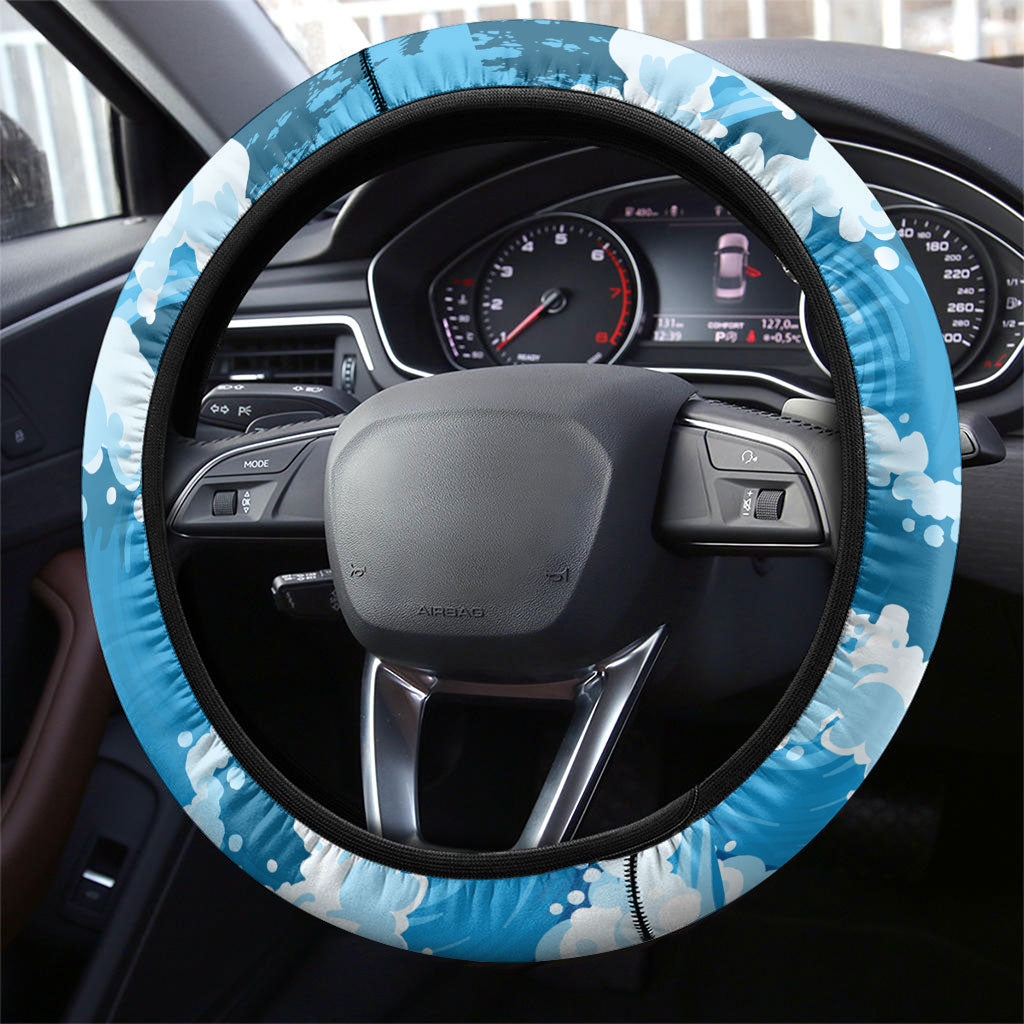 Bigfoot Sasquatch I'd Rather Be Fishing Steering Wheel Cover Funny Angler Humorous Outdoors Graphic Art