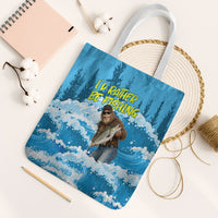 Bigfoot Sasquatch I'd Rather Be Fishing Tote Bag Funny Angler Humorous Outdoors Graphic Art