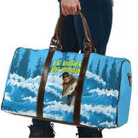 Bigfoot Sasquatch I'd Rather Be Fishing Travel Bag Funny Angler Humorous Outdoors Graphic Art