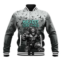 Bigfoot Stay Wild I Hate People Baseball Jacket Angry Sasquatch Distressed Forest Dark Fantasy