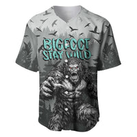 Bigfoot Stay Wild I Hate People Baseball Jersey Angry Sasquatch Distressed Forest Dark Fantasy
