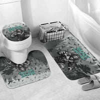 Bigfoot Stay Wild I Hate People Bathroom Set Angry Sasquatch Distressed Forest Dark Fantasy