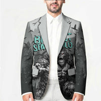 Bigfoot Stay Wild I Hate People Blazer Angry Sasquatch Distressed Forest Dark Fantasy