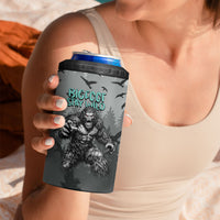 Bigfoot Stay Wild I Hate People 4 in 1 Can Cooler Tumbler Angry Sasquatch Distressed Forest Dark Fantasy
