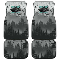 Bigfoot Stay Wild I Hate People Car Mats Angry Sasquatch Distressed Forest Dark Fantasy