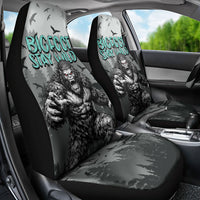 Bigfoot Stay Wild I Hate People Car Seat Cover Angry Sasquatch Distressed Forest Dark Fantasy