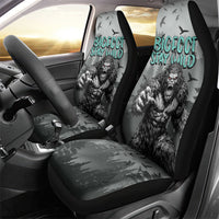 Bigfoot Stay Wild I Hate People Car Seat Cover Angry Sasquatch Distressed Forest Dark Fantasy