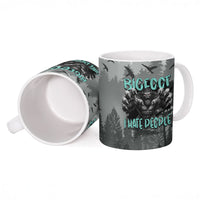 Bigfoot Stay Wild I Hate People Ceramic Mug Angry Sasquatch Distressed Forest Dark Fantasy