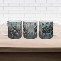 Bigfoot Stay Wild I Hate People Ceramic Mug Angry Sasquatch Distressed Forest Dark Fantasy