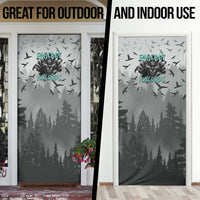 Bigfoot Stay Wild I Hate People Door Cover Angry Sasquatch Distressed Forest Dark Fantasy