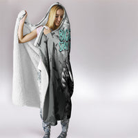 Bigfoot Stay Wild I Hate People Hooded Blanket Angry Sasquatch Distressed Forest Dark Fantasy