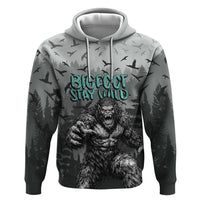 Bigfoot Stay Wild I Hate People Hoodie Angry Sasquatch Distressed Forest Dark Fantasy