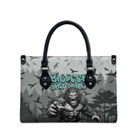 Bigfoot Stay Wild I Hate People Leather Bag Angry Sasquatch Distressed Forest Dark Fantasy