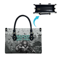 Bigfoot Stay Wild I Hate People Leather Bag Angry Sasquatch Distressed Forest Dark Fantasy
