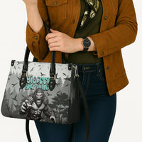 Bigfoot Stay Wild I Hate People Leather Bag Angry Sasquatch Distressed Forest Dark Fantasy