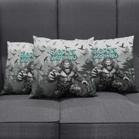 Bigfoot Stay Wild I Hate People Pillow Cover Angry Sasquatch Distressed Forest Dark Fantasy