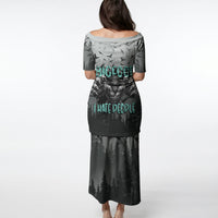 Bigfoot Stay Wild I Hate People Puletasi Angry Sasquatch Distressed Forest Dark Fantasy
