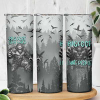 Bigfoot Stay Wild I Hate People Skinny Tumbler Angry Sasquatch Distressed Forest Dark Fantasy