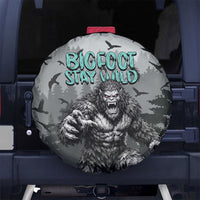 Bigfoot Stay Wild I Hate People Spare Tire Cover Angry Sasquatch Distressed Forest Dark Fantasy