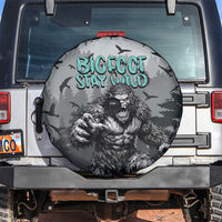 Bigfoot Stay Wild I Hate People Spare Tire Cover Angry Sasquatch Distressed Forest Dark Fantasy