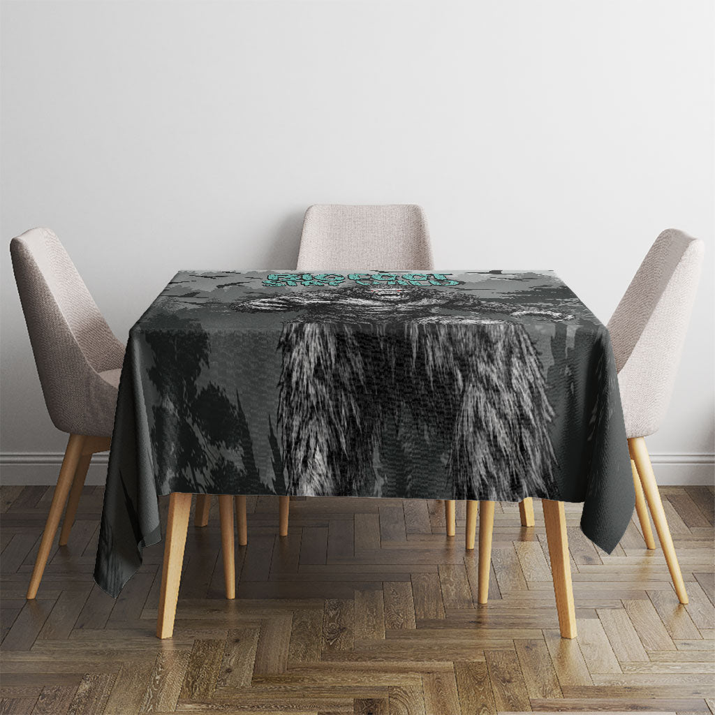 Bigfoot Stay Wild I Hate People Tablecloth Angry Sasquatch Distressed Forest Dark Fantasy