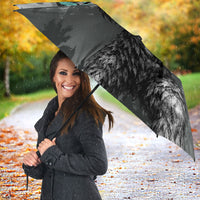 Bigfoot Stay Wild I Hate People Umbrella Angry Sasquatch Distressed Forest Dark Fantasy