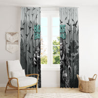 Bigfoot Stay Wild I Hate People Window Curtain Angry Sasquatch Distressed Forest Dark Fantasy