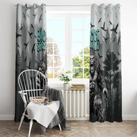Bigfoot Stay Wild I Hate People Window Curtain Angry Sasquatch Distressed Forest Dark Fantasy