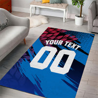 Personalized Antigua And Barbuda Cricket Area Rug Falcons Mascot Sport Style