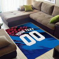 Personalized Antigua And Barbuda Cricket Area Rug Falcons Mascot Sport Style