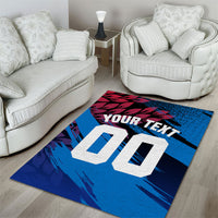 Personalized Antigua And Barbuda Cricket Area Rug Falcons Mascot Sport Style