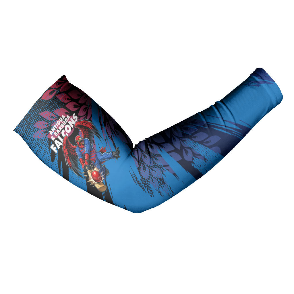 Personalized Antigua And Barbuda Cricket Arm Sleeves Falcons Mascot Sport Style