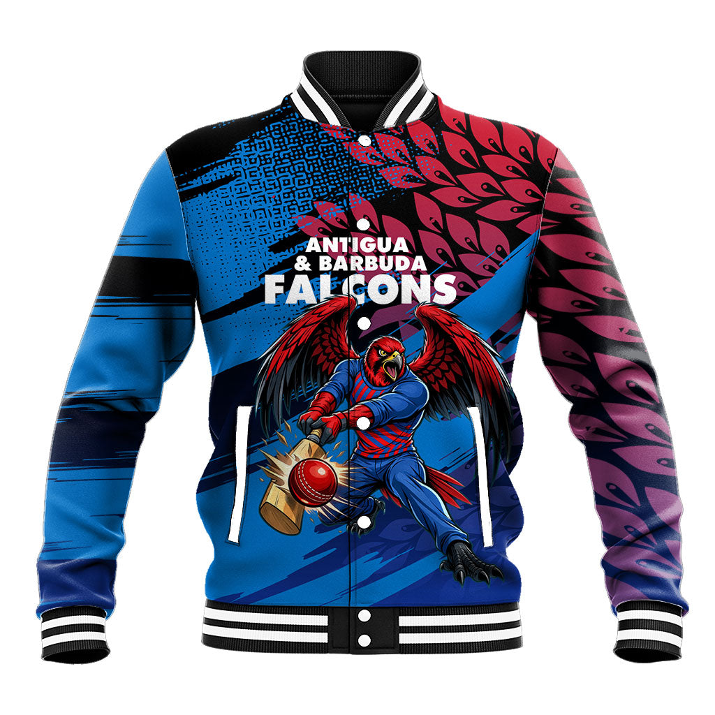 Personalized Antigua And Barbuda Cricket Baseball Jacket Falcons Mascot Sport Style