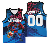 Personalized Antigua And Barbuda Cricket Basketball Jersey Falcons Mascot Sport Style