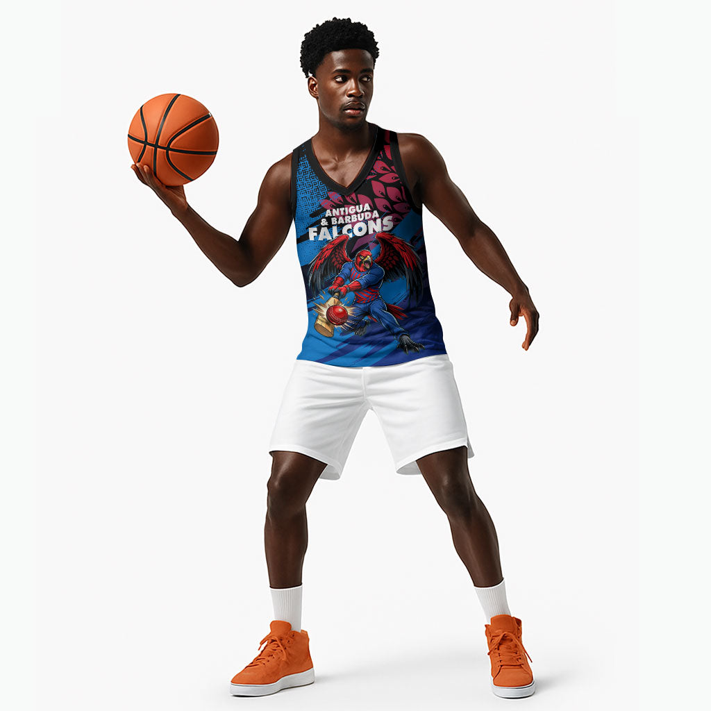 Personalized Antigua And Barbuda Cricket Basketball Jersey Falcons Mascot Sport Style