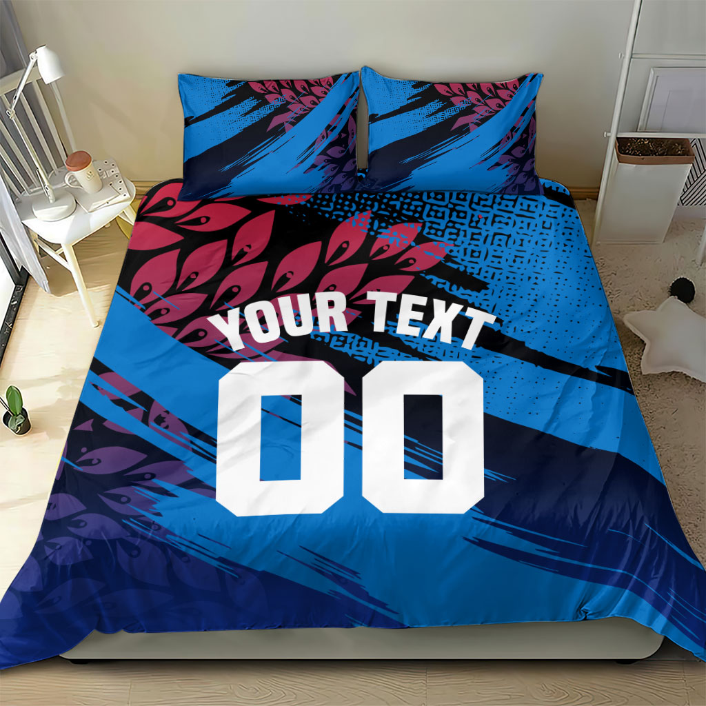 Personalized Antigua And Barbuda Cricket Bedding Set Falcons Mascot Sport Style