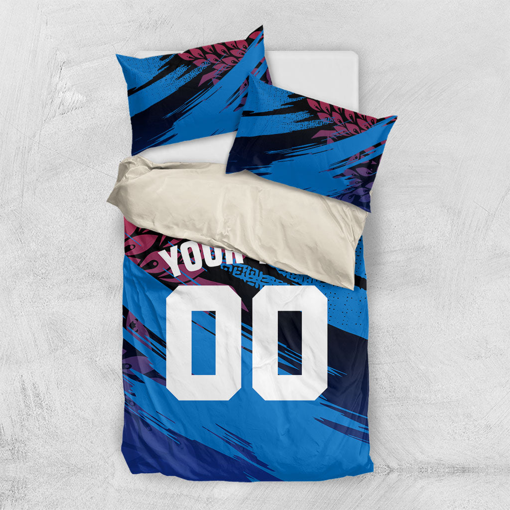 Personalized Antigua And Barbuda Cricket Bedding Set Falcons Mascot Sport Style