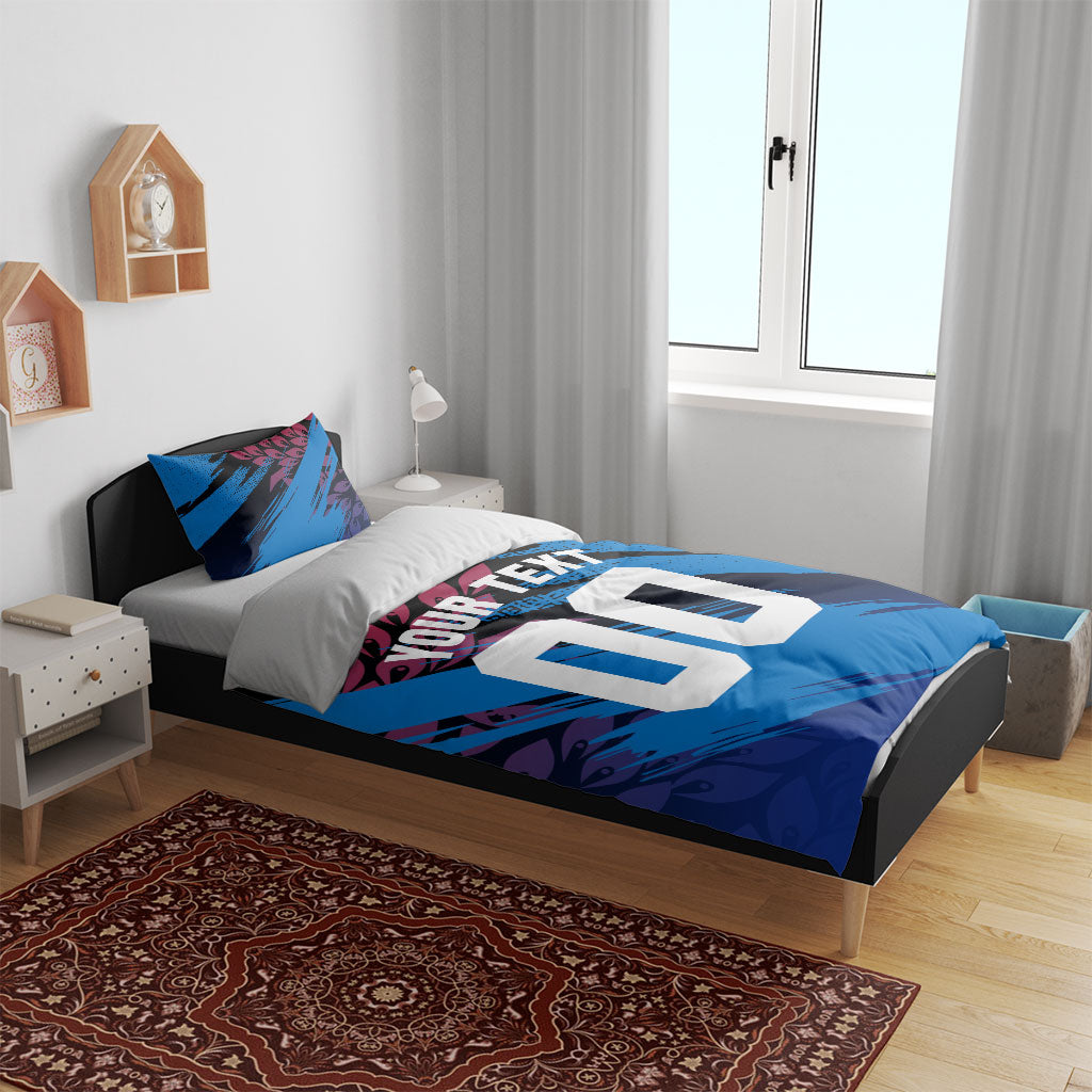 Personalized Antigua And Barbuda Cricket Bedding Set Falcons Mascot Sport Style