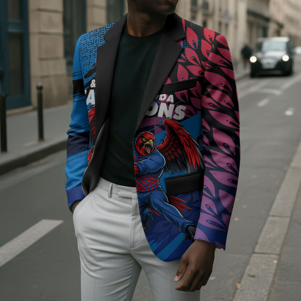 Personalized Antigua And Barbuda Cricket Blazer Falcons Mascot Sport Style